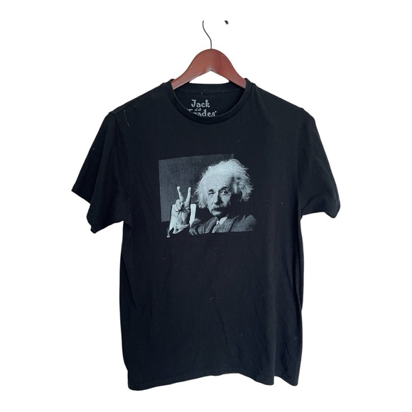 Black Einstein Graphic T-Shirt size medium - Picture 1 of 5